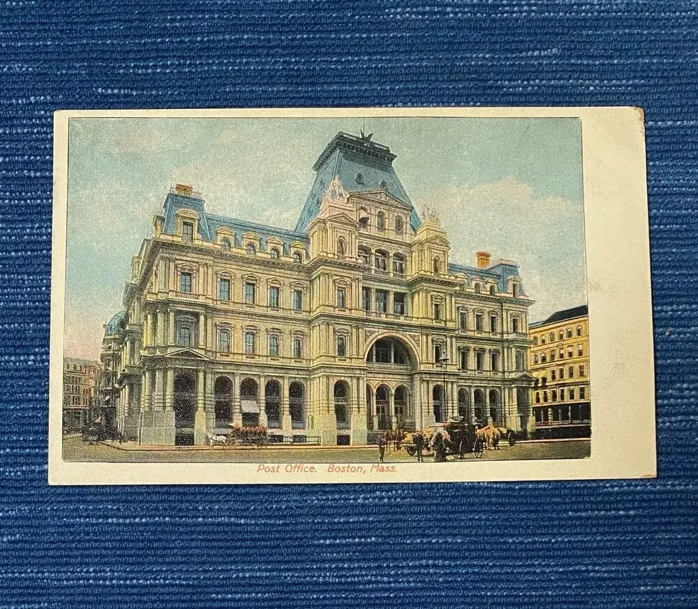 Vtg 1901-07 Post Office Boston Massachusetts Postcard Unposted Undivided Back